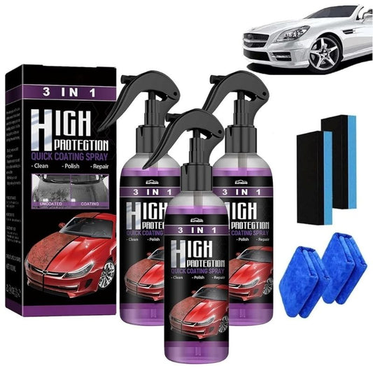 AutoResist® - Spray en ceramica 3 en 1 para autos  [Brillo, Proteccion y Limpieza Profunda]